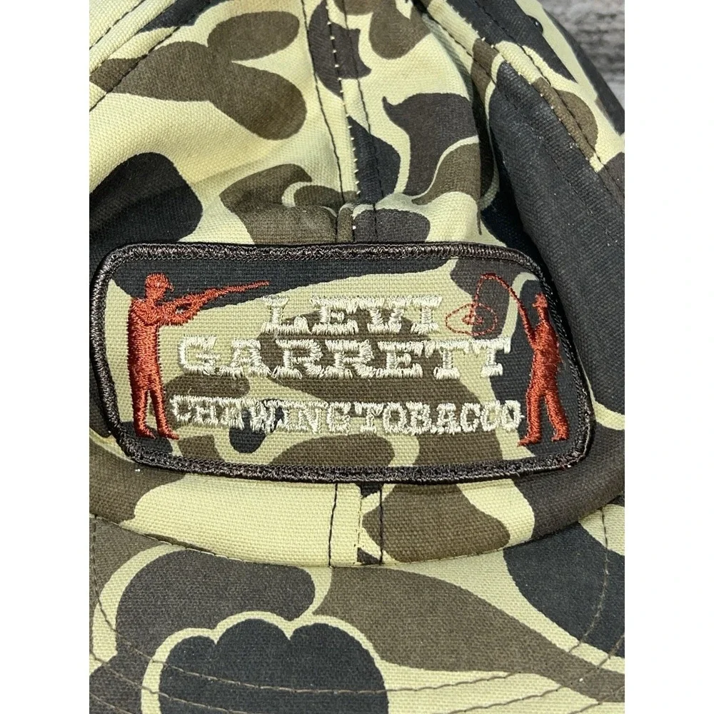Vintage Eagle Ridge SnapBack Camo Hat Made In‎ USA Levi Garrett Chewing Tobacco